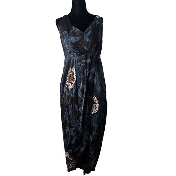ANTHROPOLOGIE FREE PEOPLE FLORAL WRAP SPAGHETTI STRAPS DRESS SIZE 10 - Picture 1 of 8